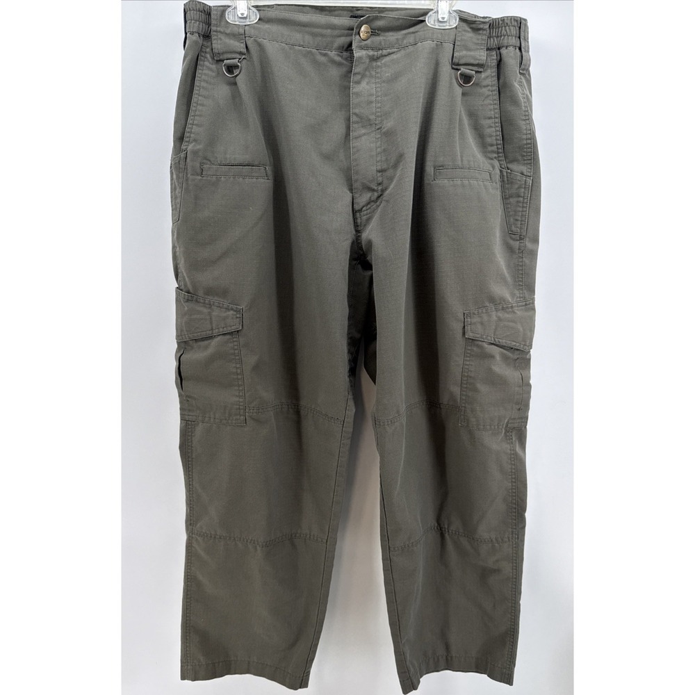 CQR Cargo Pants Mens Large Green Canvas Trouser Combat‎ Outdoor 40x30